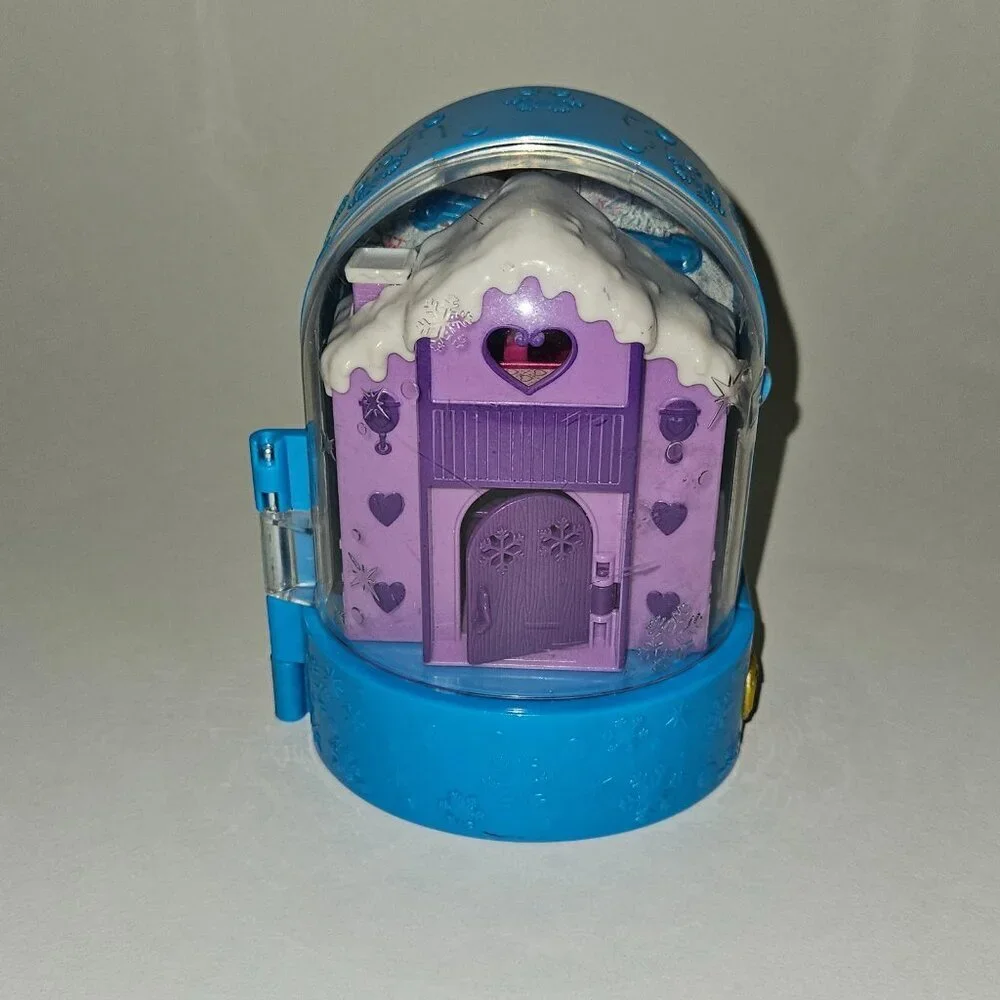 Polly Pocket Snowball Surprise Compact Cabin Dolls Sled Board Mattel 2017 READ